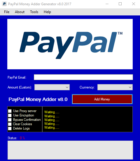 paypal money adder activation code
